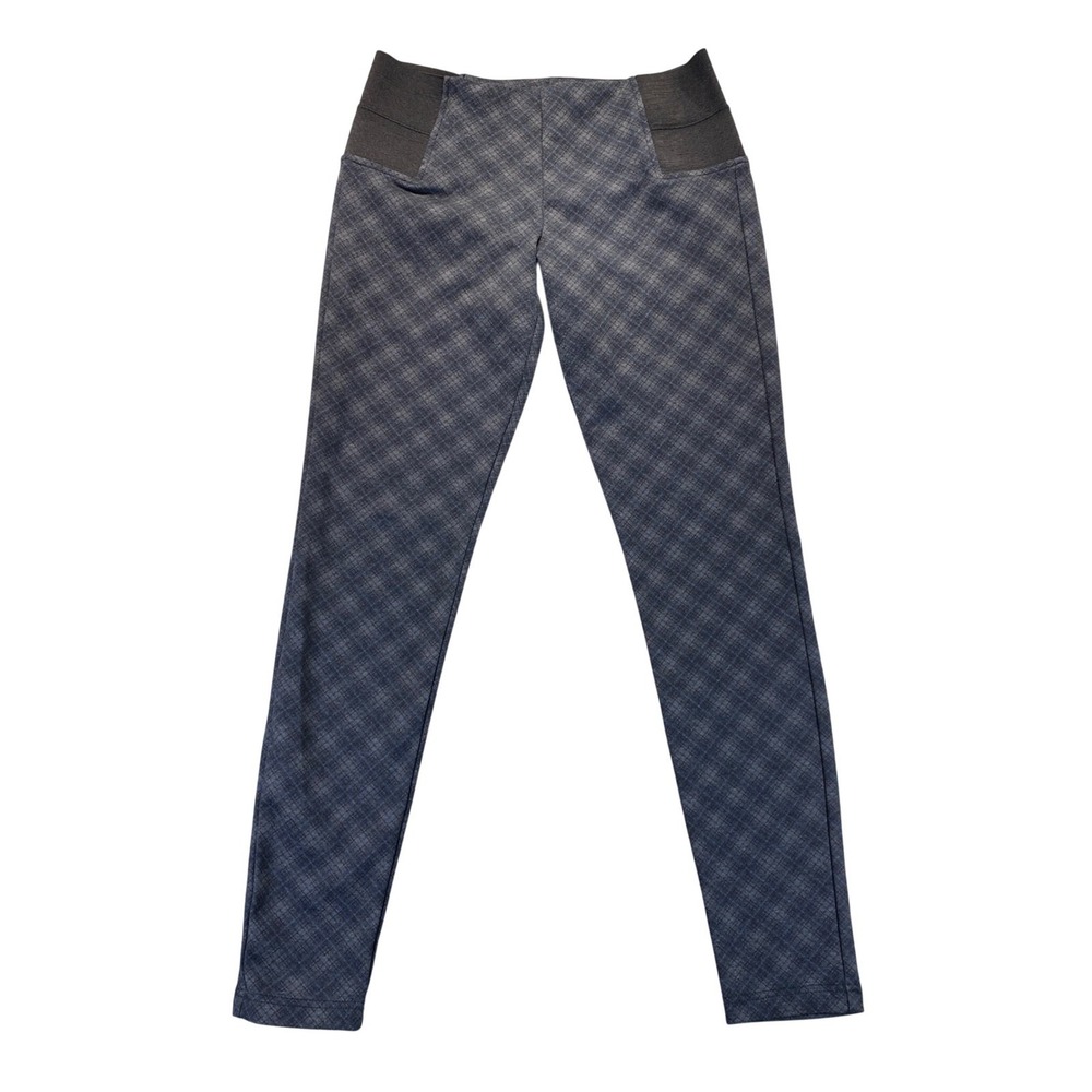 KUT from the Kloth Angie Skinny Plaid Pull On Pencil Blue Gray Womens Size Med